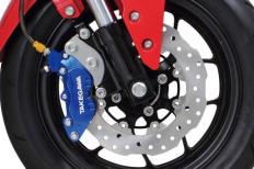 アルミビレット4POTキャリパーフロントセット(ブルー)