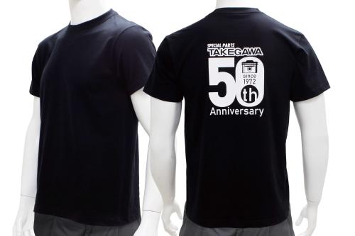 SPECIAL PARTS TAKEGAWA / 50周年記念Tシャツ(Cデザイン)ブラック/Lサイズ